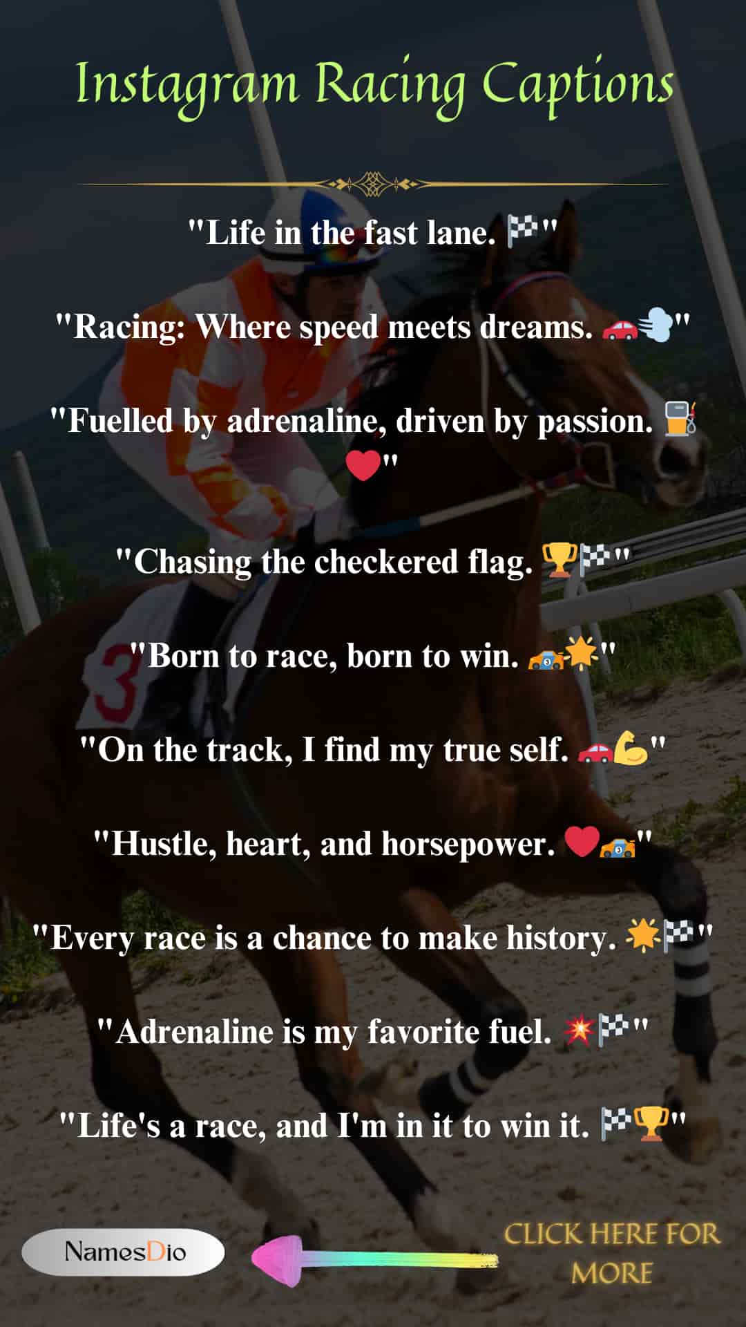Instagram-Racing-Captions